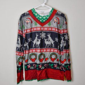 Naughty Reindeer Christmas Long Sleeve T-Shirt